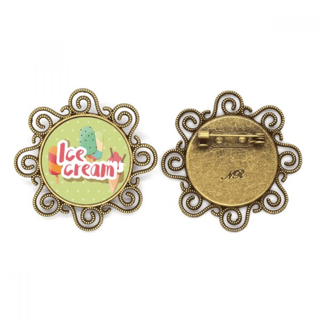 Paleta verde dulce helado patron Broche de flores, regalo de joyería para mujeres y niñas Unbranded M