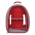 thumbnail image 1 of Mochila para mascotas RED-Parrot, viaje al aire libre, tela Oxford, jaula para pájaros transparente, transporte portátil cómodo, 1 of 5