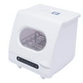thumbnail image 5 of White 800W Dishwasher for Cleaning Vegetables and Fruits 15.6*15.4*16.9in Wash 6 Sets of Tableware at Once, 5 of 16