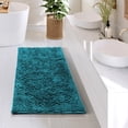 thumbnail image 2 of Alfombra de baño Hearth & Harbor de chenilla antideslizante, 61 x 91 cm, color verde azulado, 2 of 8
