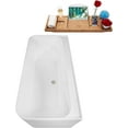 thumbnail image 3 of 59" Streamline B-376-135-BNK Soaking Freestanding Tub and Tray With Internal Drain in Brushed Nickel, 3 of 7