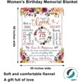 thumbnail image 3 of Women Birthday Series Blanket, Birthday Gifts for Women 75, Birthday Gifts for Wife Mother Sister, 75th Birthday Creative Blanket Gifts, Decorative Gifts, Women Birthday Memorial Blanket., 3 of 5