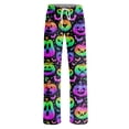 thumbnail image 4 of Pajama Pants for Women Halloween Pumpkin Print Soft Stretch Drawstring Comfy Sleep Pants, 4 of 5