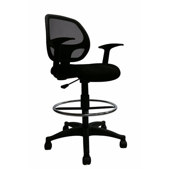 Chaise de bureau à dossier moyen Nicer Furniture à maille ergronomique avec repose-pieds