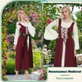 thumbnail image 7 of MYATED Renaissance Medieval Women's Dress Women Renaissance Victorian Costume Outfit Irish Dress Halloween Costume for Women,Red,XXL, 7 of 7