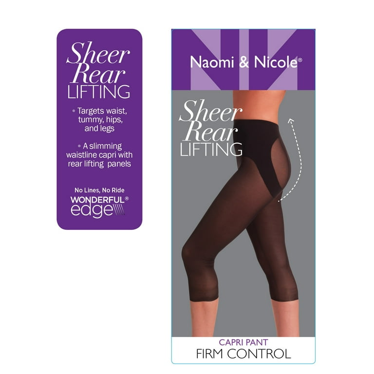 Naomi & Nicole Women's Firm Control Booty Lifting Capri Pantliner