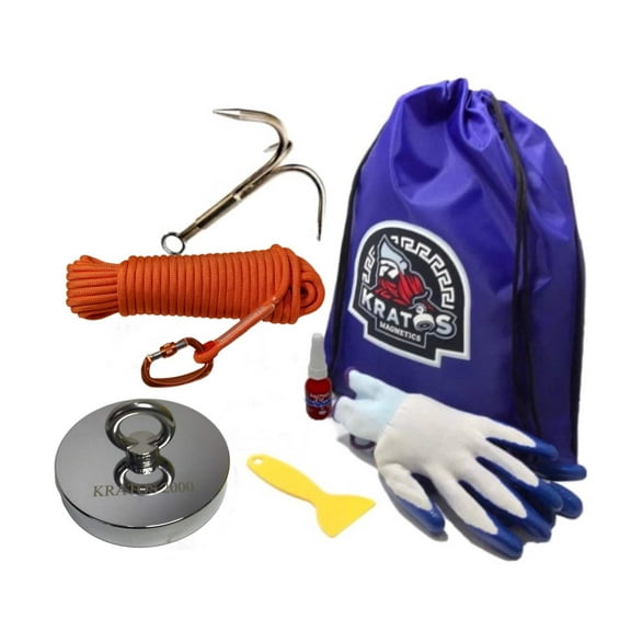 Kratos 2000 Single Sided Neodymium Classic Magnet Fishing Kit