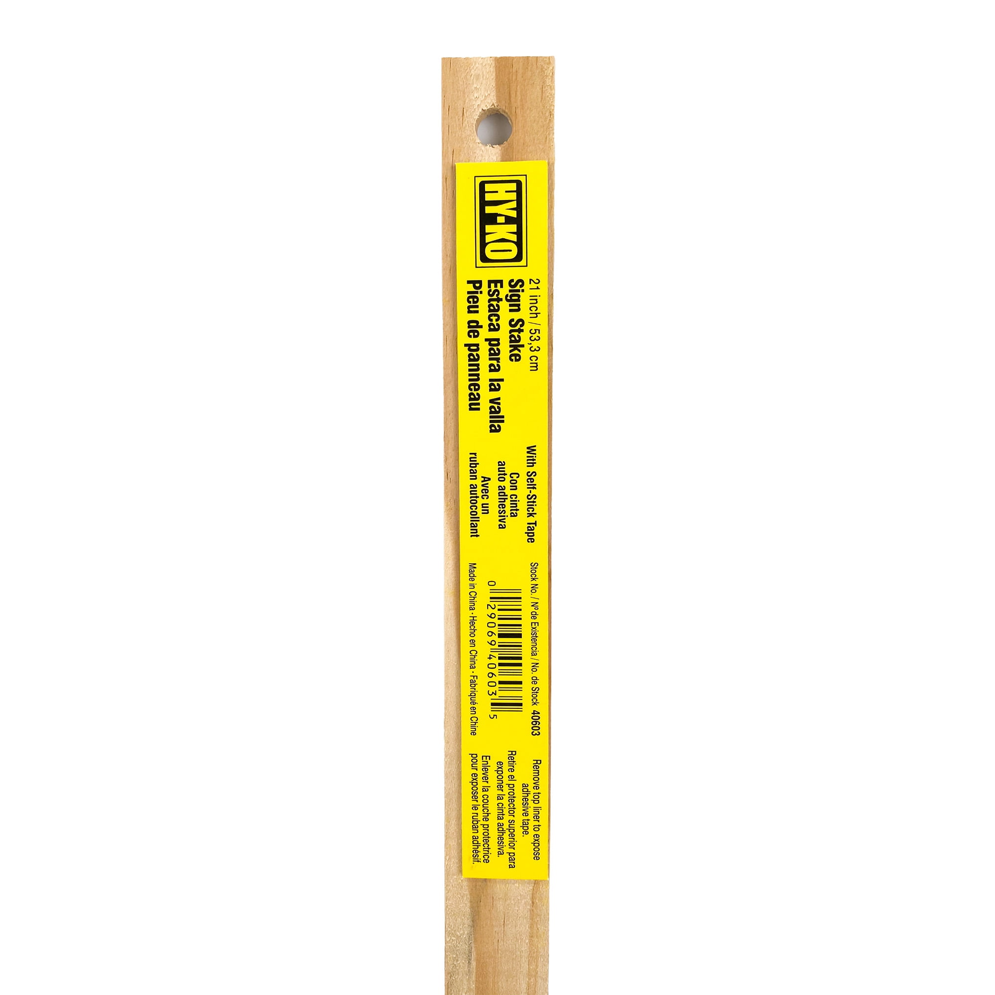 (4 pack) Hy-Ko 36-Inch Wooden Sign Stake for Garden Use, Natural, 1 Piece