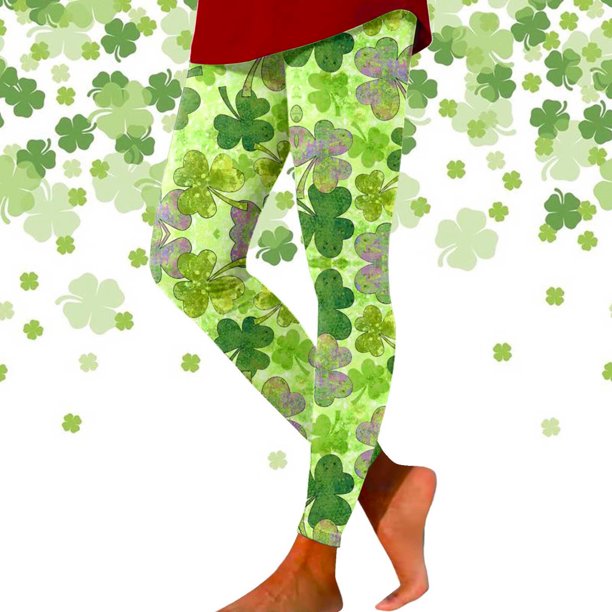 MKLEKYY Leggings deportivos para mujer con estampado del Día de San Patricio, pantalones de yoga para entrenamiento y fitness 1517