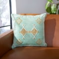 thumbnail image 3 of SAFAVIEH Halstead Aztec Accent Pillow, 18" x 18", Teal, 3 of 4