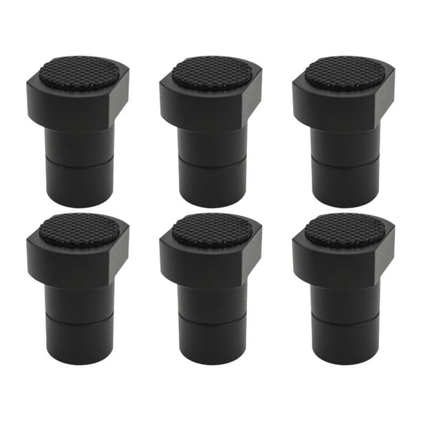 6 piezas de topes de banco de trabajo, topes de cepillado de riel en T para mesa, tapón de posicionamiento para T Negro 20 mm