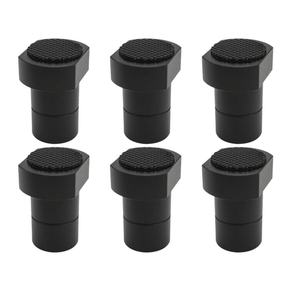 6 piezas de topes de banco de trabajo, topes de cepillado de riel en T para mesa, tapón de posicionamiento para T Negro 20 mm