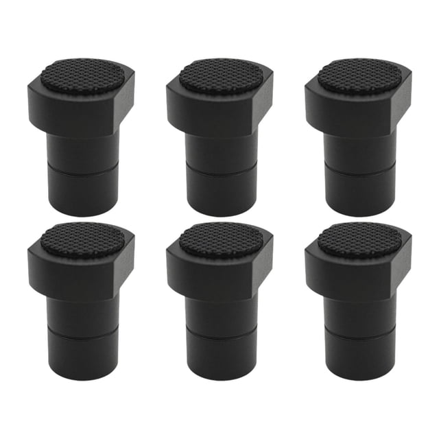 6 piezas de topes de banco de trabajo, topes de posicionamiento para cepillado de riel en T de mesa, abrazadera de tope de freno de clavija de banco Negro 20 mm