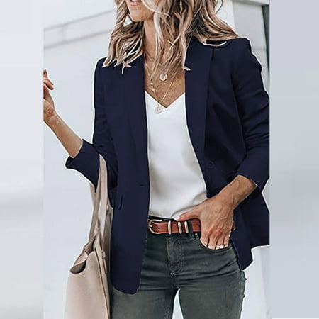 Fanxing Blazer Clearance Blazer Jackets for Women Work Casual Office Long Sleeve Coat Fashion Dressy Business Suit Jacket M-3XL