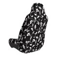 thumbnail image 2 of Wukai Black White Leaves Full Set Car Seat Covers with Soft Padding Universal Auto Front Seats Protector and Cushion Mat, 2 of 5