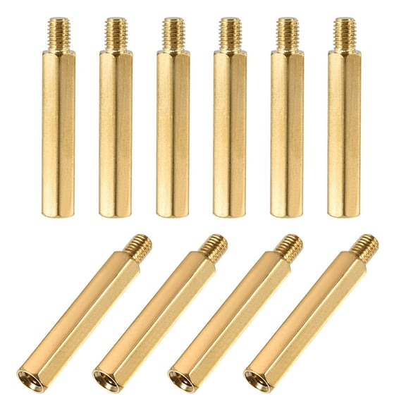 M5 x 40 mm 7 mm Male to Female Hex Brass Spacer Standoff 10pcs