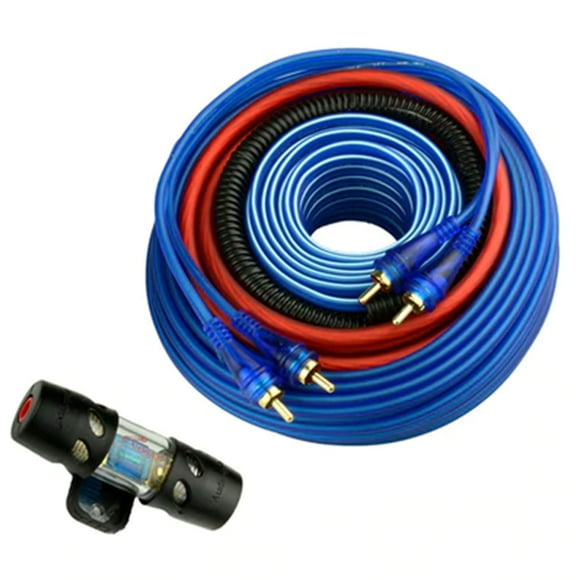AudioPipe BMS-1500SX Kit de Câblage d'Amplificateur 8 Jauges 1500 Watts avec Câbles RCA