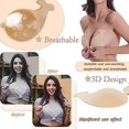 thumbnail image 3 of 2pcs Invisible Silicone Adhesive Shell Shaped Bras (L), Backless Push Up Bras, Lifted Bra Patches, 3 of 5