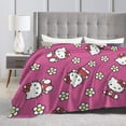 thumbnail image 5 of Hello Kitty Blanket, Super Soft Throw Blanket, Cozy Flannel Blankets For Boys Girls, Warm Blankets For Couch Sofa Bed, 50"X40", 5 of 9