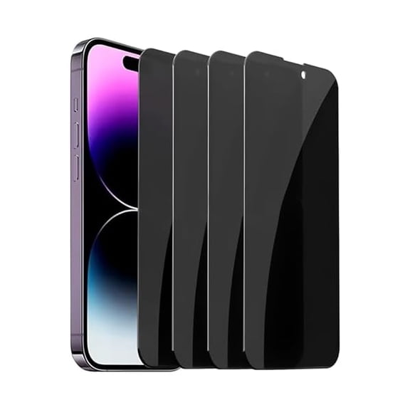 1-4Pcs Anti-Spy Privacy Screen Protectors for iPhone 16/15/14/13/12/11 Pro Max Mini Plus 9H Tempered Glass with 28° Anti-Peep Phone Screen Film (For iPhone 12 Pro,2PCS Privacy Glass)