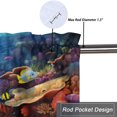 thumbnail image 5 of Turtle Kitchen Valance Curtains Ocean Animal Coral Seaweed Underwater World Window Valance for Living Room Bathroom Bedroom, Kitchen Valance Rod Pocket Window Decor Curtain 54 by 18 in, 1 Panel, 5 of 6