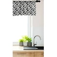thumbnail image 3 of Ambesonne Retro Window Valance, Brush Drawn Rounds in Rhombus, 54" X 18", Charcoal Grey and White, 3 of 3