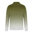 thumbnail image 6 of LODIENY Big and Tall Regular Fit Ombre Shirts for Men Casual 1/4 Zip up Long Sleeve Stand Collar Pullover Sweatshirts Lightweight Trendy Athletic Tops Green L, 6 of 6