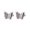 Rose Gold, variant on Womens Earrings 1Pair Stereoscopic Abrasive Double Butterfly Small Ear Nail Earrings Gift (B,One Size)