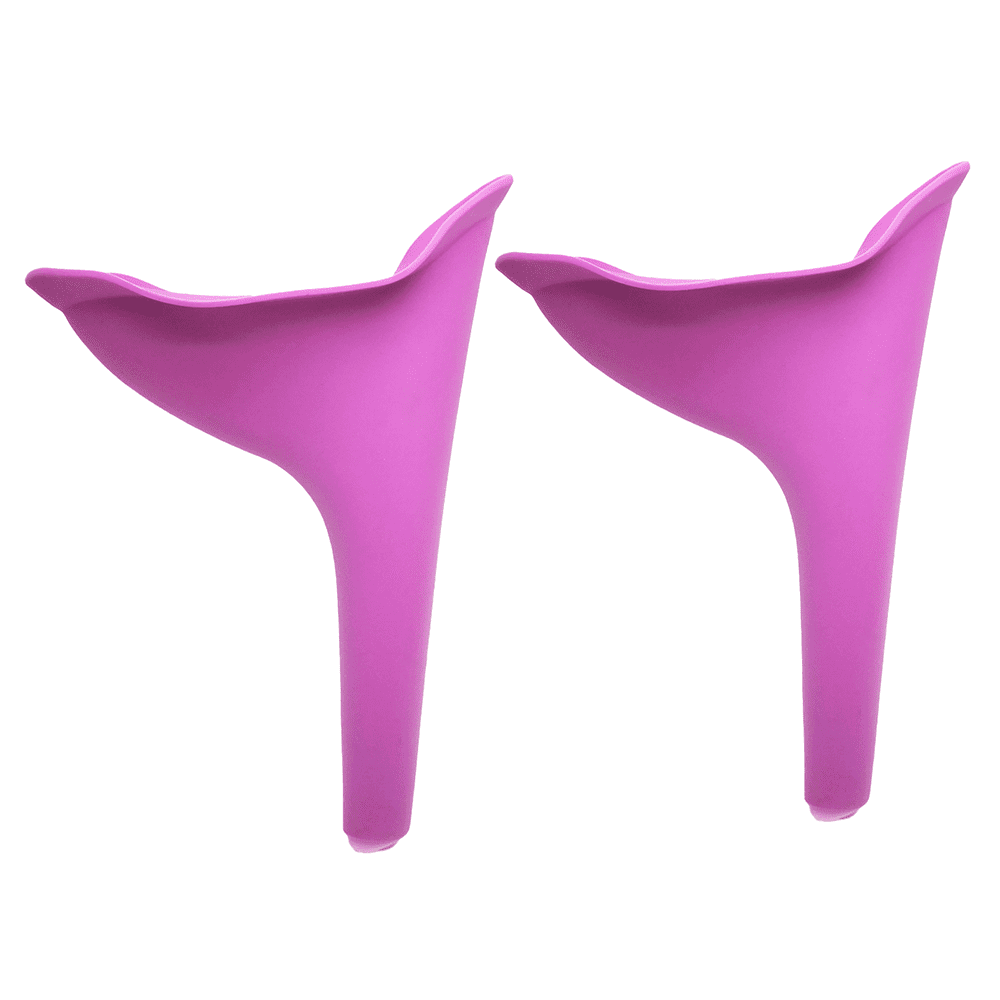 2Pcs Portable Female Ladies Woman She Urinal Urine Wee Funnel Camping Travel Loo 