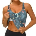 thumbnail image 4 of Haiem Watermelons Dachshunds Pattern Womens Sports Bra - U Neck Padded Low Impact Yoga Bra Workout Crop Top Gym Moisture-Wicking Workout Vest -X-Large, 4 of 9