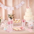 thumbnail image 3 of 400 Pieces Pink Party Supplies Disposable Dinnerware Set Include Plastic Plates Cups Knives Forks Spoons Paper Napkins for Birthday Wedding Graduation Parties, Serve 50 Guests, 3 of 13