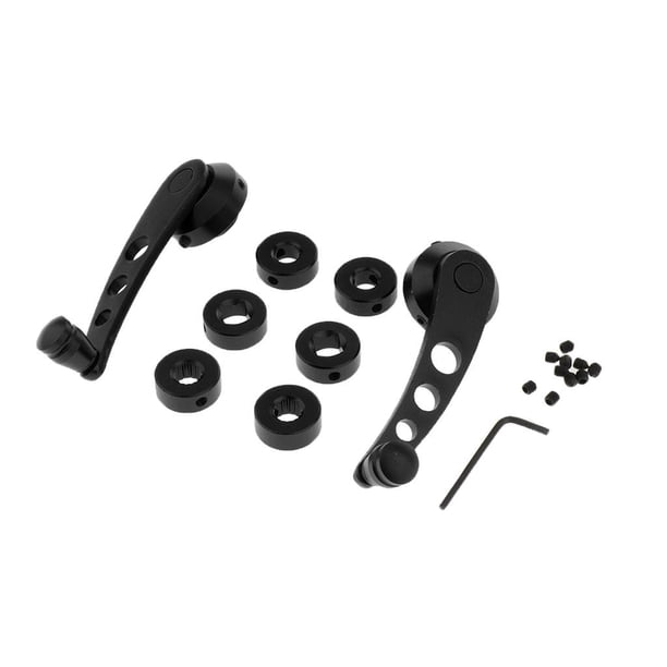 Manija Cigüeñal DYNWAVEMX 2 Piezas para Ventanilla de Coche Perillas de Aluminio Ajuste Universal de Metal kit de manivela para ventana