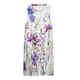 thumbnail image 3 of purple flowers Wildflowers Spring Summer Dresses for Women Fashion T-shirt Dress Casual Sleeveless Loose Sundress with Pockets, 3 of 5