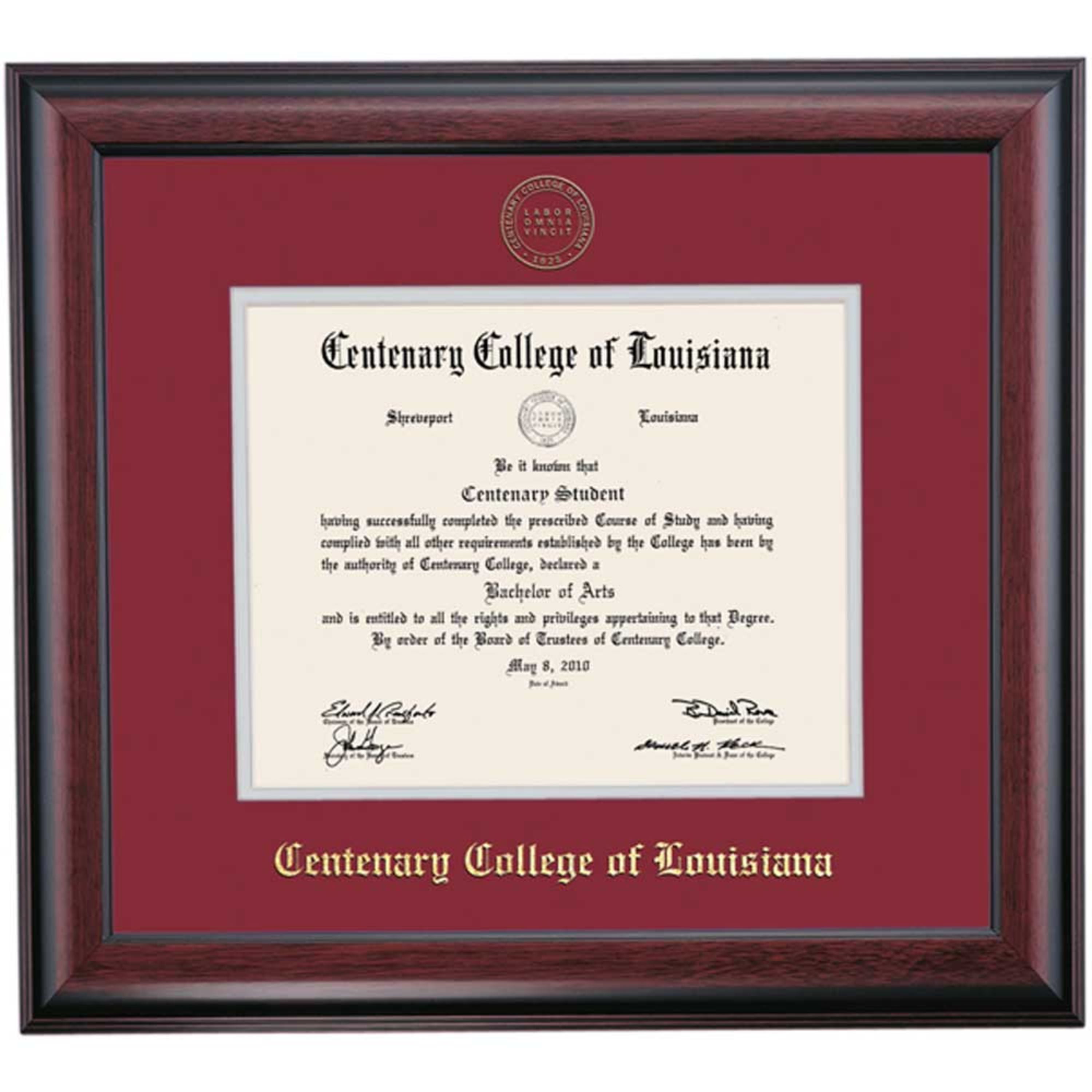 OCM DiplomaDisplay Traditional Frame for American Bankers Association Home & Office Graduation Gift Ivory/Maroon Mat 8-1/2 x 11 Certificates 