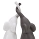 thumbnail image 4 of Figuras Decorativas de Cerámica Crown Baccara 2 piezas Elefantes Blanco/Gris Mate, 4 of 5