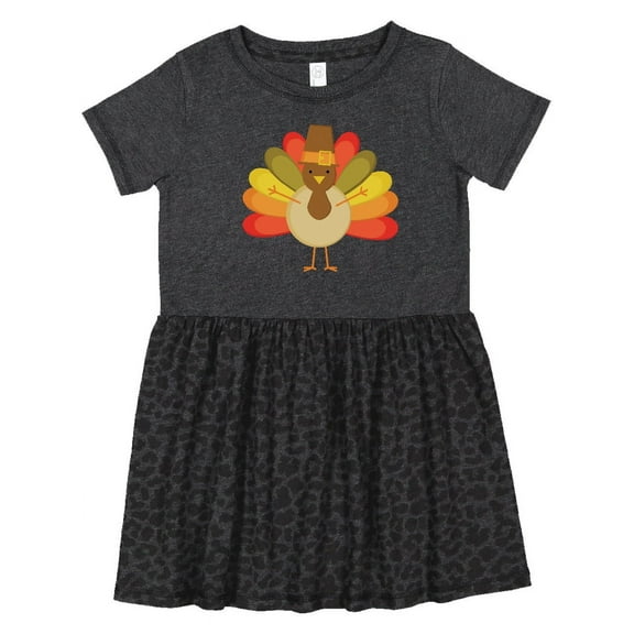 Inktastic Thanksgiving Pilgrim Turkey Holiday Girls Toddler Dress