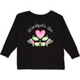 thumbnail image 3 of Inktastic Grandpa's Girl- Heart Flowers Girls Long Sleeve Toddler T-Shirt, 3 of 5