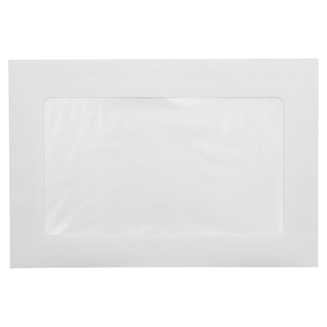 LUXPaper Sobres con ventana de cara completa de 6 x 9 | Blanco brillante | 28 libras. Texto | 250 Cant.