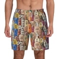 thumbnail image 3 of Uemuo Funny Dogs Family Pattern Mens Swim Trunks Quick Dry Board Shorts with Mesh Lining, Stretch Beach Shorts Quick Dry No-Chafing Board Shorts-Small, 3 of 9