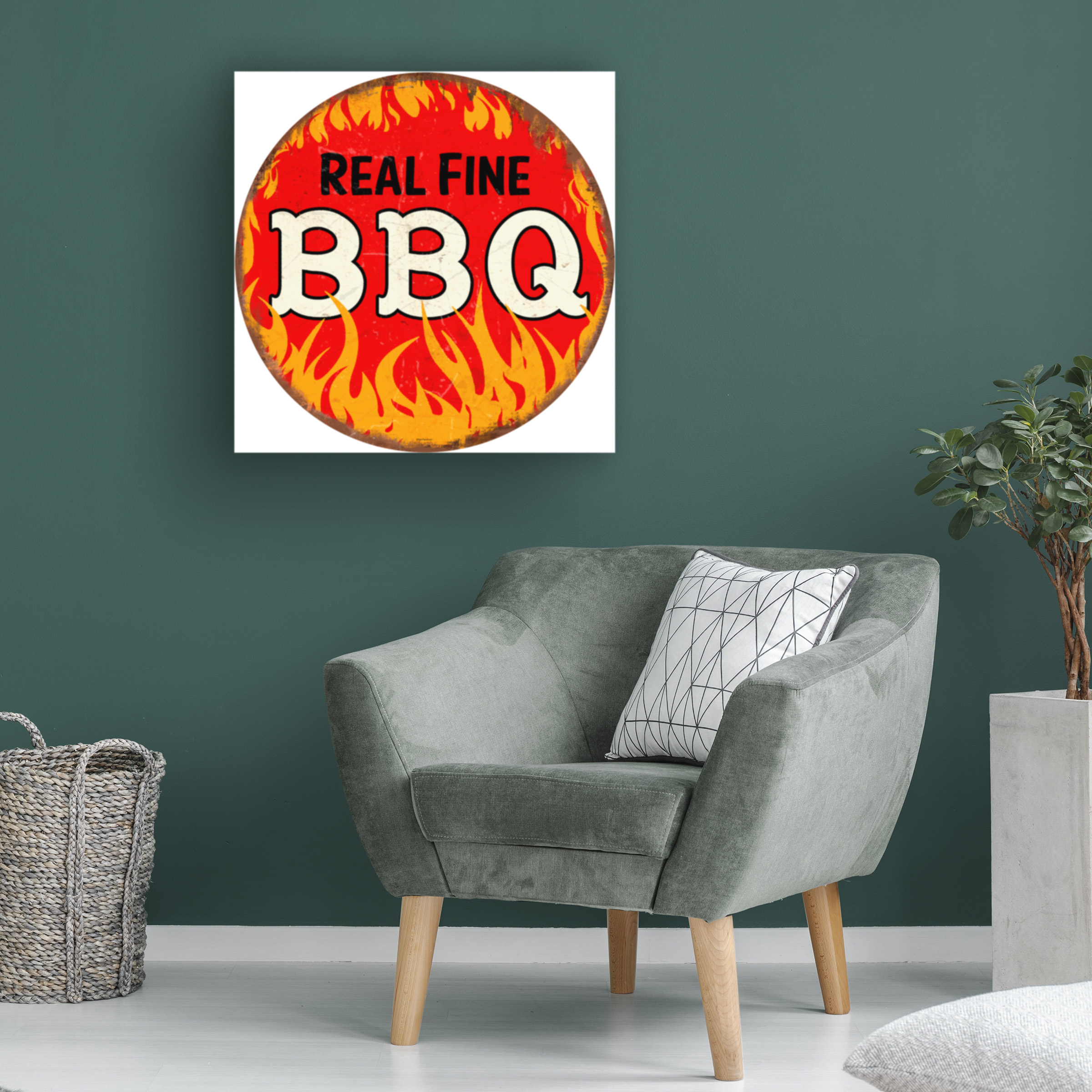 RetroPlanet 'BBQ Round' Canvas Art