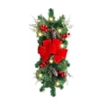 thumbnail image 2 of AMLESO Christmas LED Wreath with Light Christmas Stair Decoration Artificial Simulation, 2 of 7