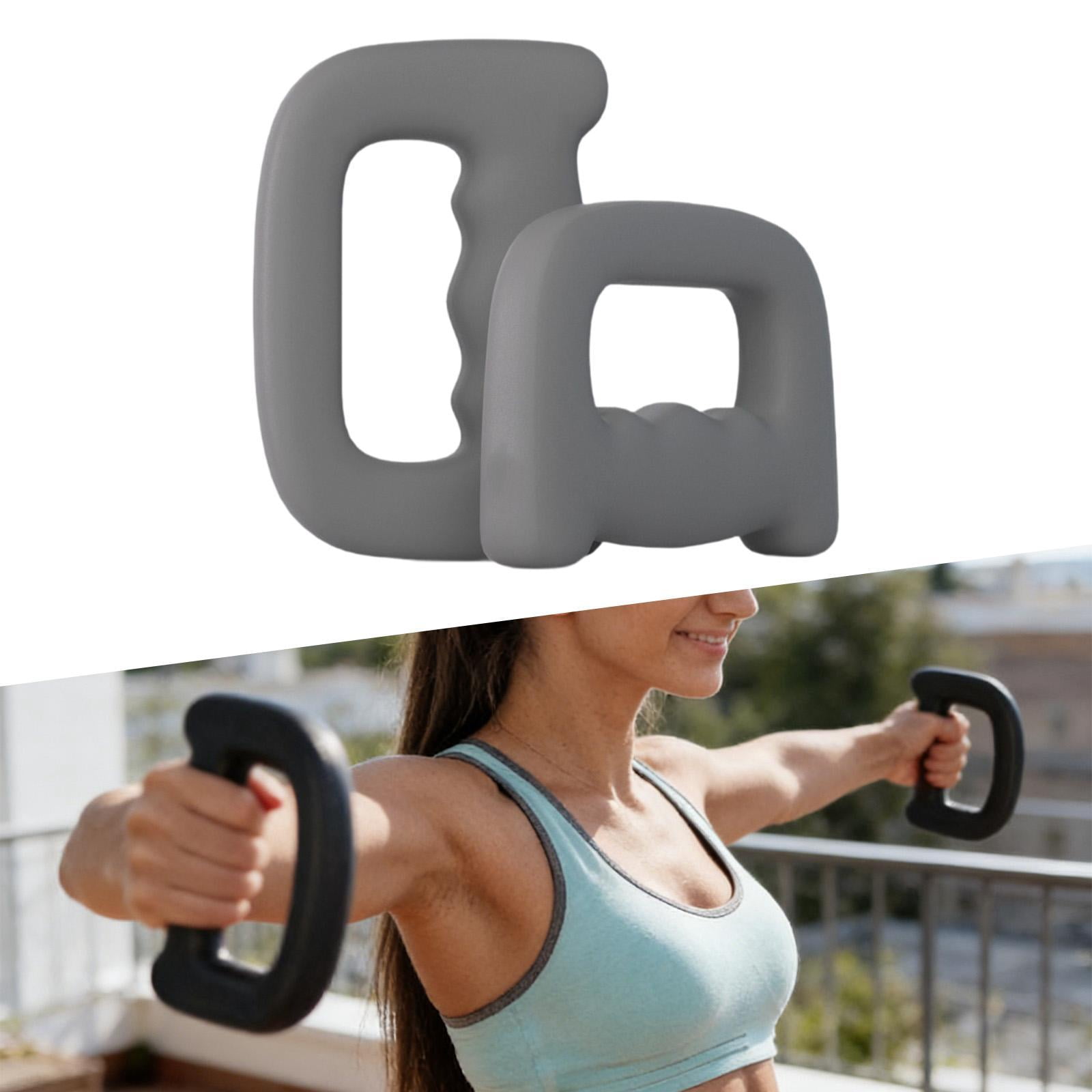 Dualoai 2Pcs Dumbbells Dumbbells Set Nonslip Ergonomic Hand Weights for Cardio Exercise Gray 1KG