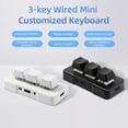 thumbnail image 2 of Mini MK321U Teclado Mini Personalizado Con Cable de 3 Teclas Con Cable de Datos Desmontable De Interruptor Azul Mecánnico para Juego de Oficina Multimedia Blanca, 2 of 6