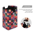 thumbnail image 3 of Yayeee Freestanding Laundry Hamper with Handle Collapsible Large Storage Basket for Clothes, Red and Purple Plaid Pattern, 3 of 7