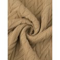 thumbnail image 5 of INSPIRE CHIC Women's Ribbed Knit A-Line Skirts Elastic High Waist Stretchy Sweater Midi Skirt S Dark Khaki, 5 of 6