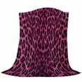 thumbnail image 6 of Pink Leopard Print Blanket Soft Cozy Warm Throw Blanket for Couch, Plush Fuzzy Flannel Fleece Blankets for Sofa, Retro Chic Abstract Animals Texture Bed Blankets Lightweight Gifts for Women, 50"x80", 6 of 9