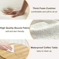 thumbnail image 5 of Round Boucle Ottoman with Storage Set of 2, White Ottoman Poufs for Living Room, Sherpa Storage Ottoman Stool, Cute Teddy Foot Rest, White Makeup Vanity Stool Chair, Small Coffee Table, 5 of 15