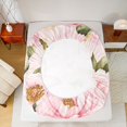 thumbnail image 6 of Homewish Pink Rustic Flower Twin Sheet Sets for Women, Kawaii Butterfly Animal Twin Fitted Sheet, Vintage Fashion Style Flat Sheet, Ultra Soft Bedroom Decor, 3 Pieces, 6 of 8