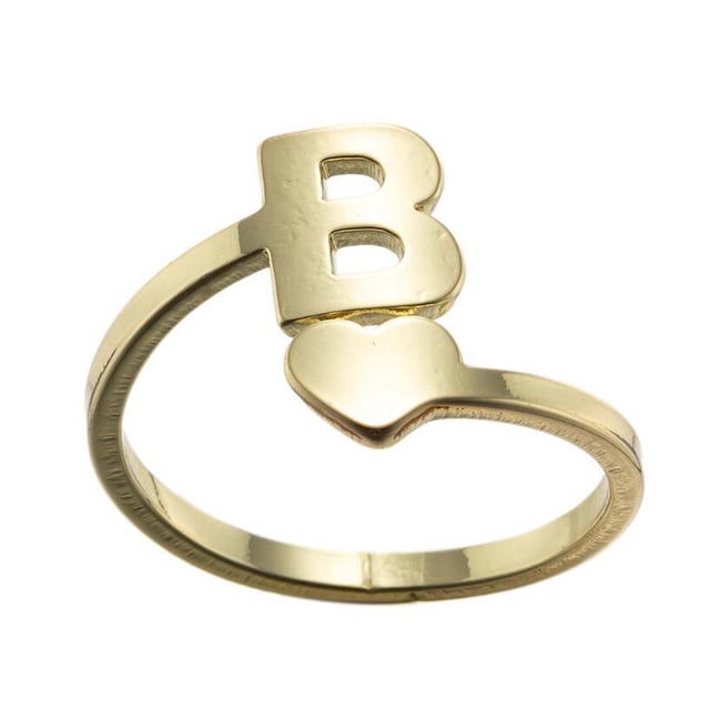 Bagues Ouvertes Lettres Anglaises Mode 26 Acier Inoxydable Filles Amour Bijoux Rétro