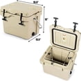 thumbnail image 3 of Costway 16 Quart Cooler Portable Ice Chest Leak-Proof 24 Cans Ice Box for Camping Khaki, 3 of 12